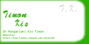timon kis business card